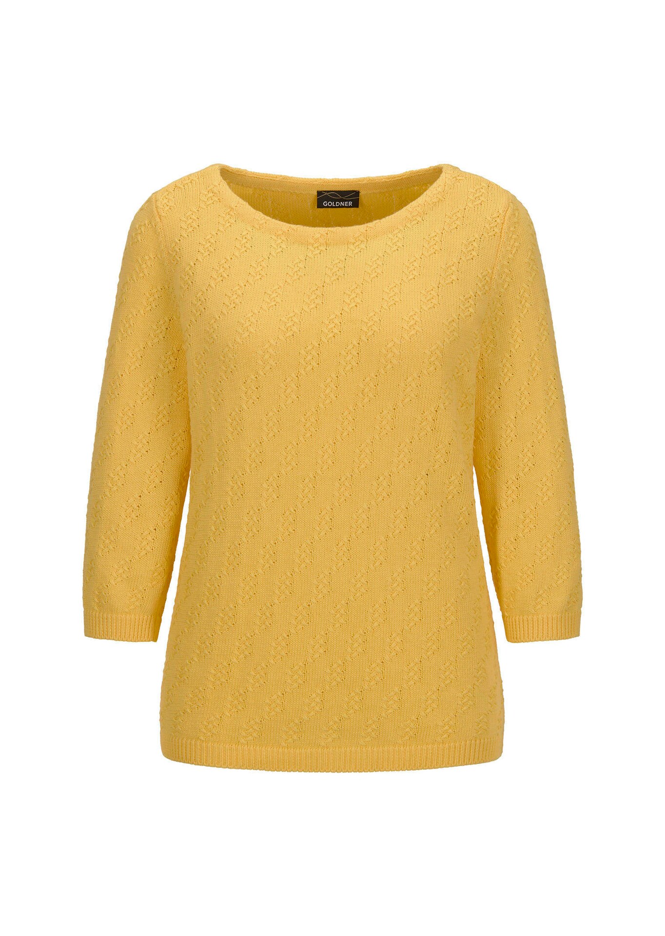 Katoenen pullover met 3/4-mouwen