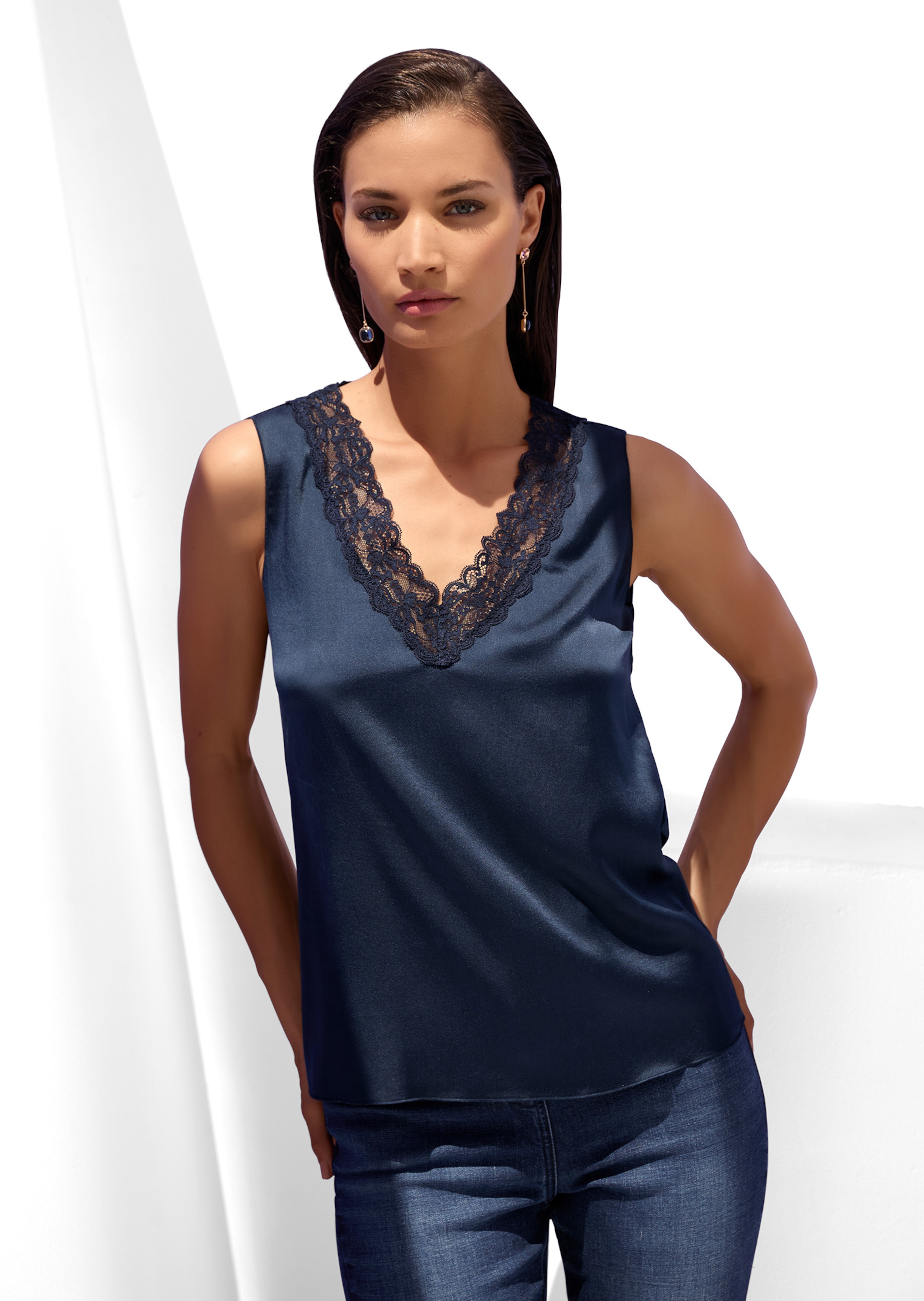 Lingerie-Top aus Seidenstretch