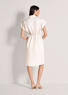 Hemdblusenkleid mit Spitze und Tunnelzug thumbnail 4