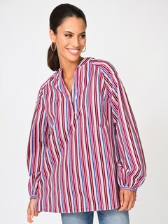 Bluse mit verschiedenfarbenen Streifen thumbnail 1