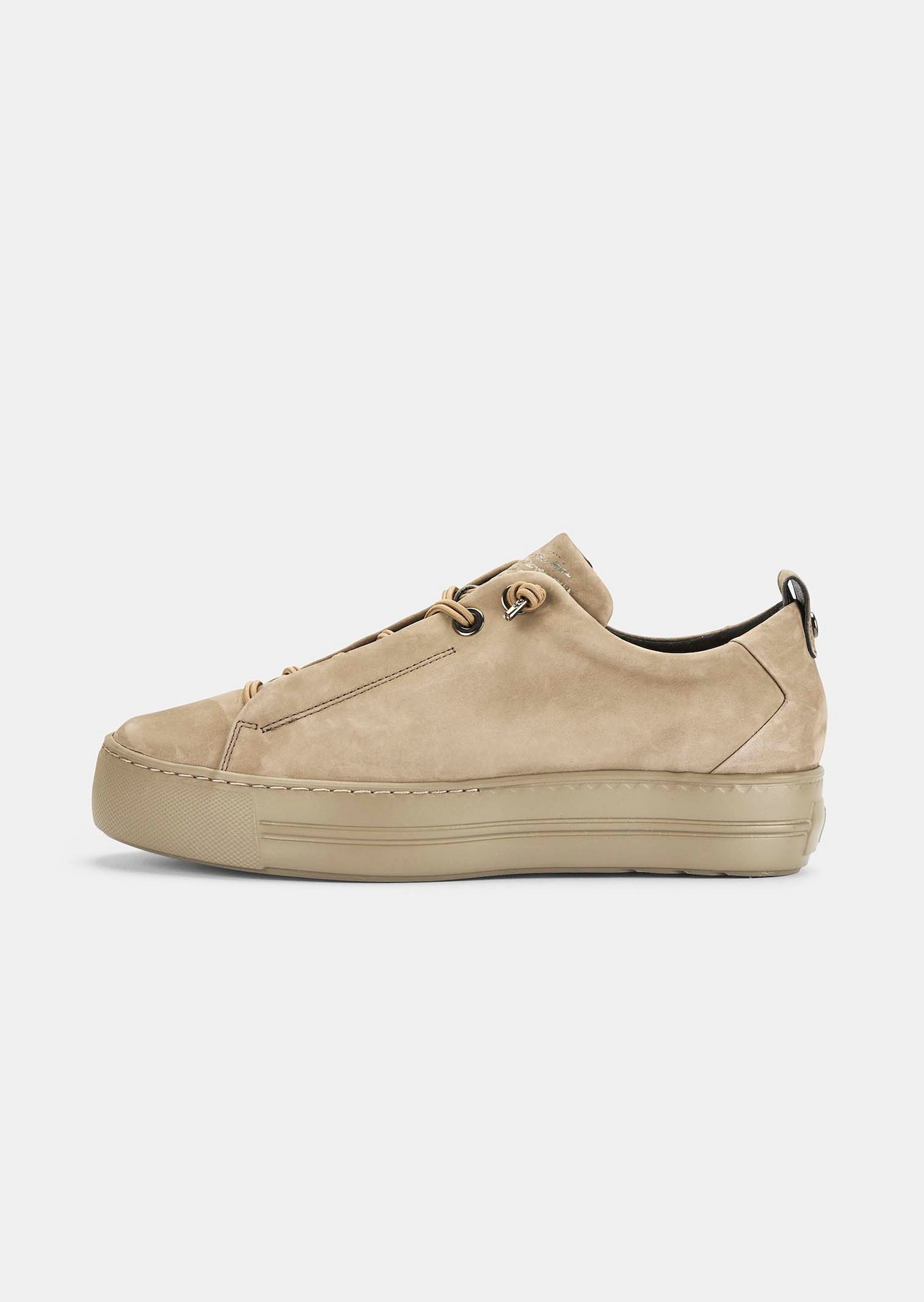 Leder-Sneaker mit elastischer Schnürung