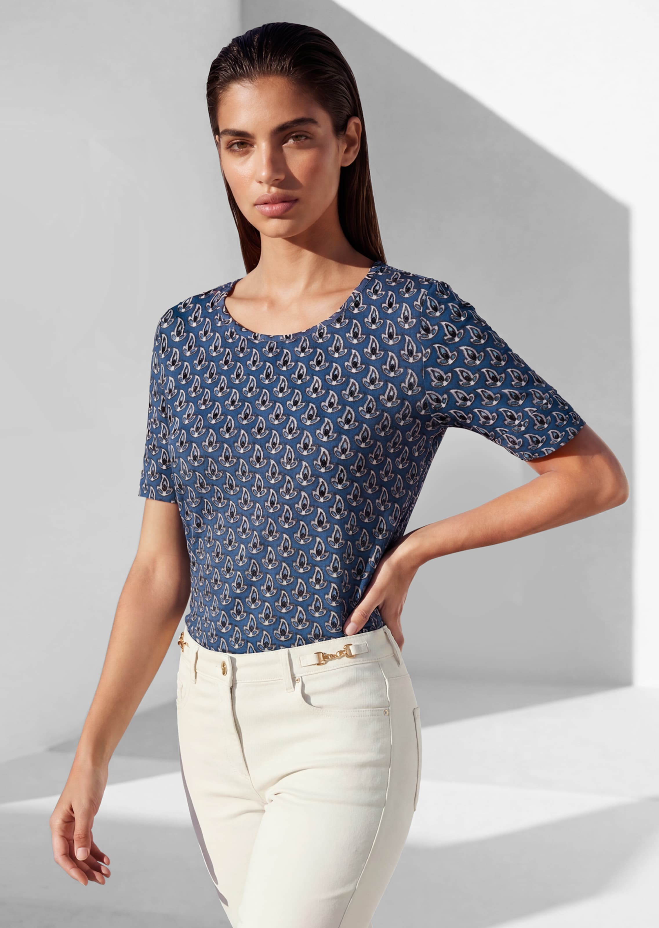 Shirt mit feinem Allover-Muster