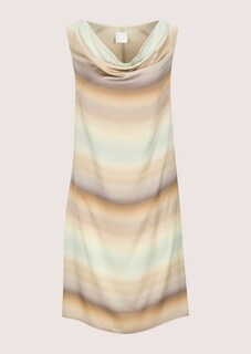 Kleid mit Wasserfallkragen und Seide thumbnail 7