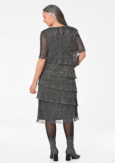 Kleid aus glänzendem Plissée thumbnail 3