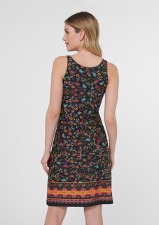 Bedrucktes Kleid mit Wasserfallausschnitt thumbnail 4