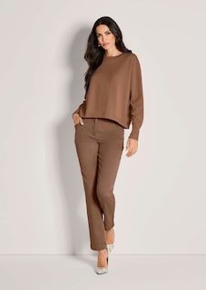 Kurzer Oversize-Pullover mit Kaschmir thumbnail 3