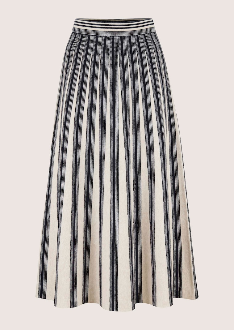 Gestreepte tricot rok