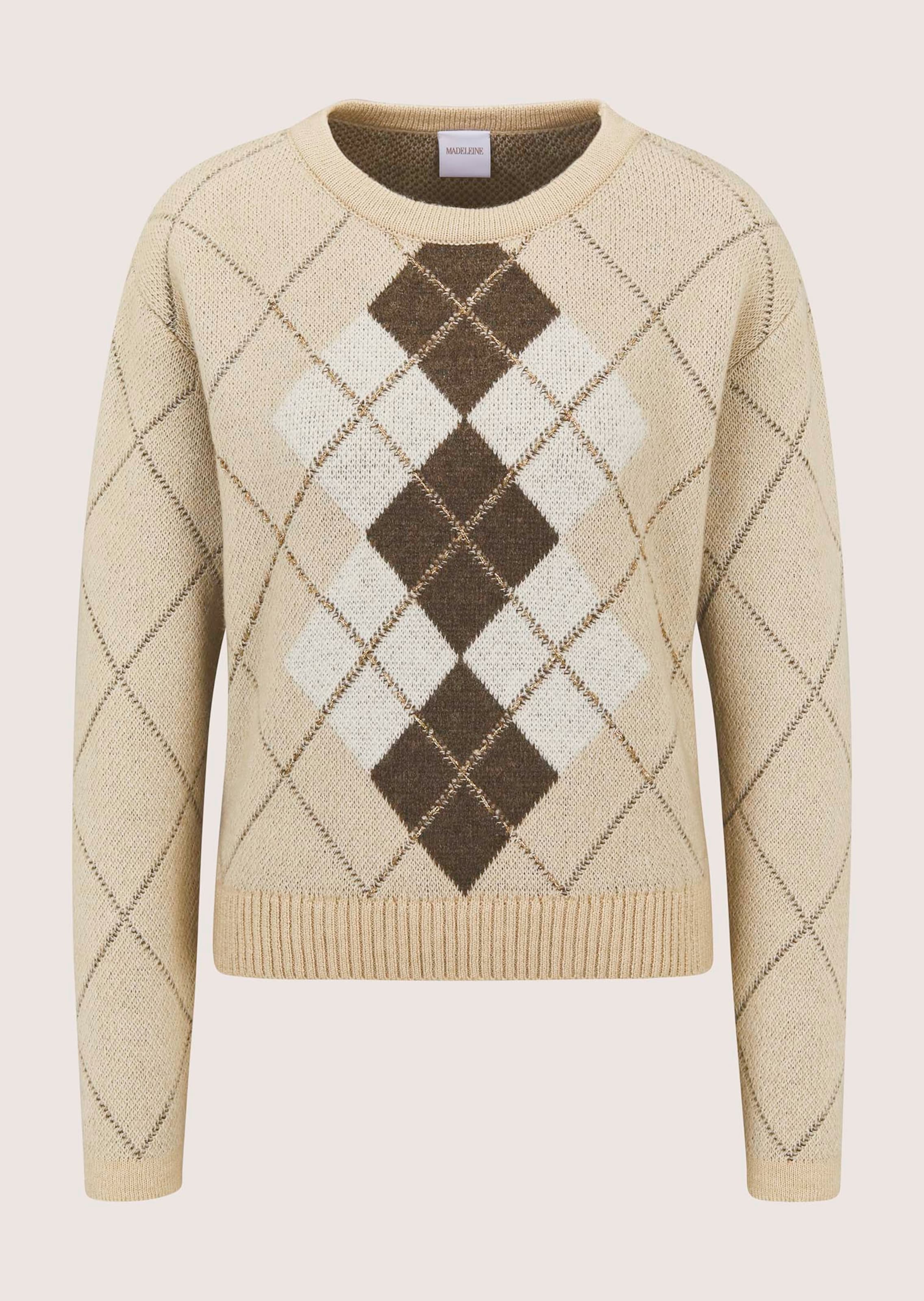 Jumper with argyle pattern