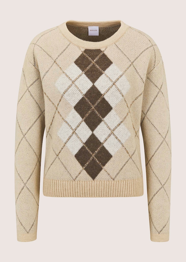 Jumper with argyle pattern
