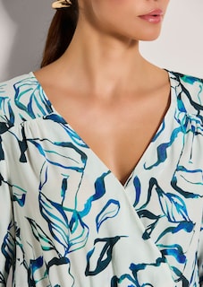Langes Kleid im Wickel-Look thumbnail 6