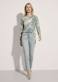 Slim-Jeans mit Strassdetails und modischer Waschung thumbnail 3