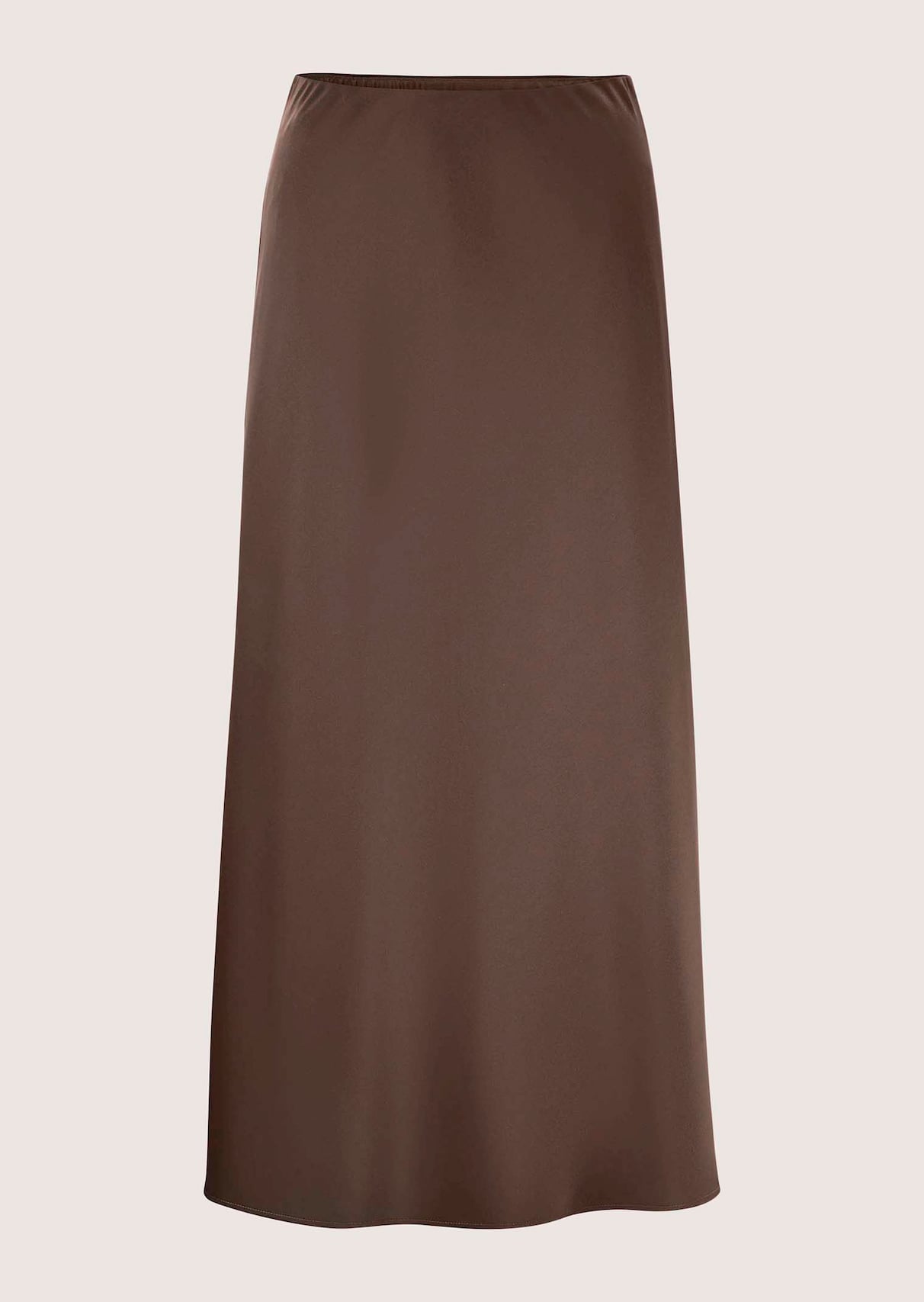 Satin A-line midi skirt