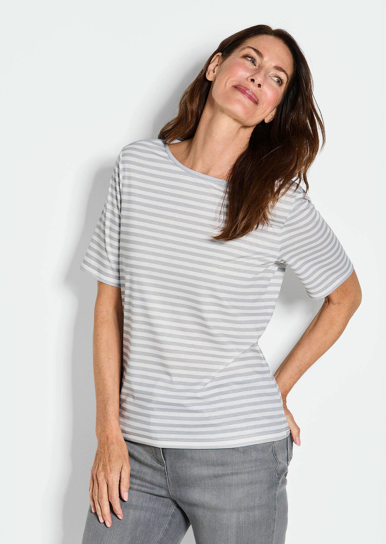 Ringelshirt aus Viskosejersey