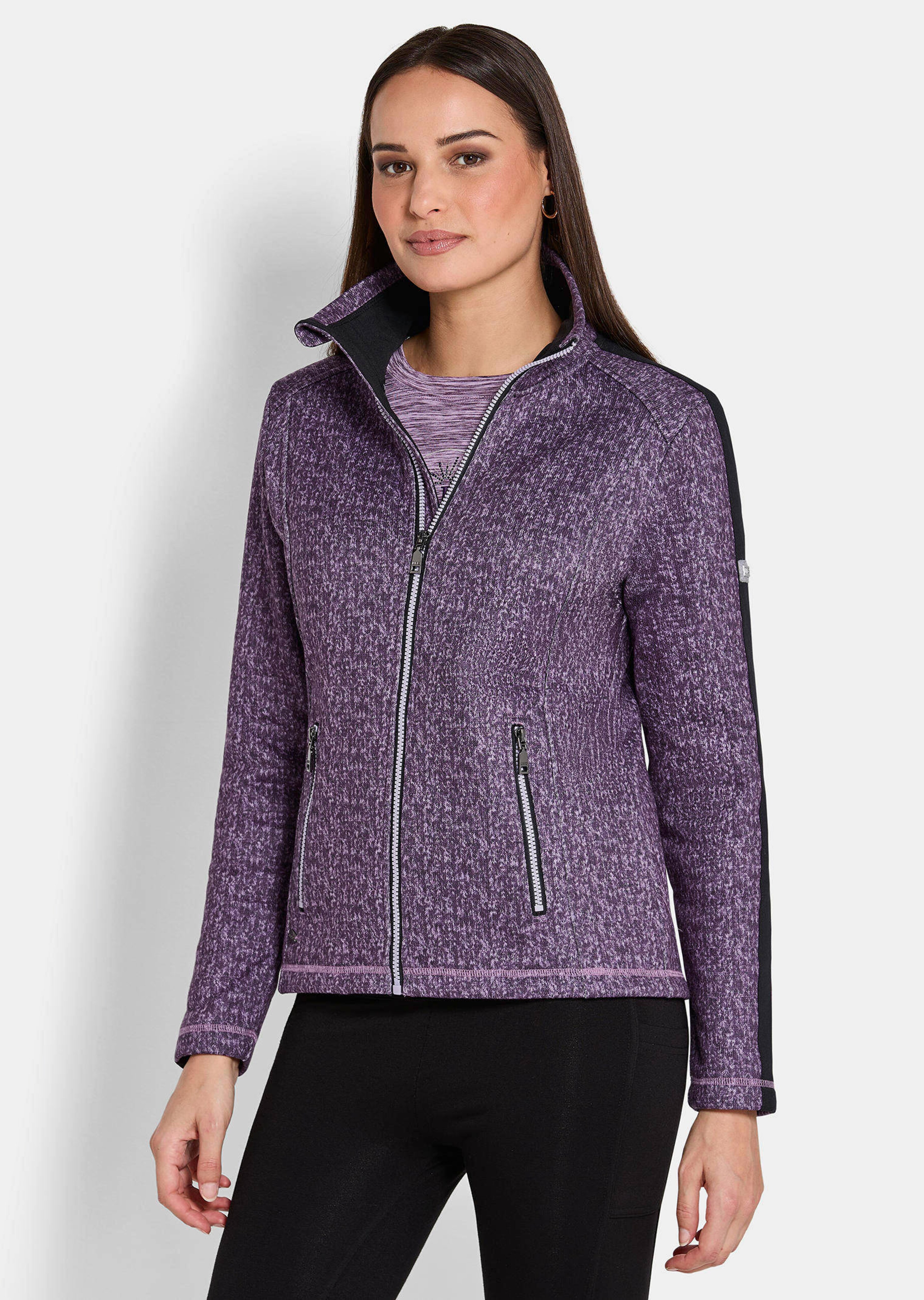 Fleecejacke in Strickoptik