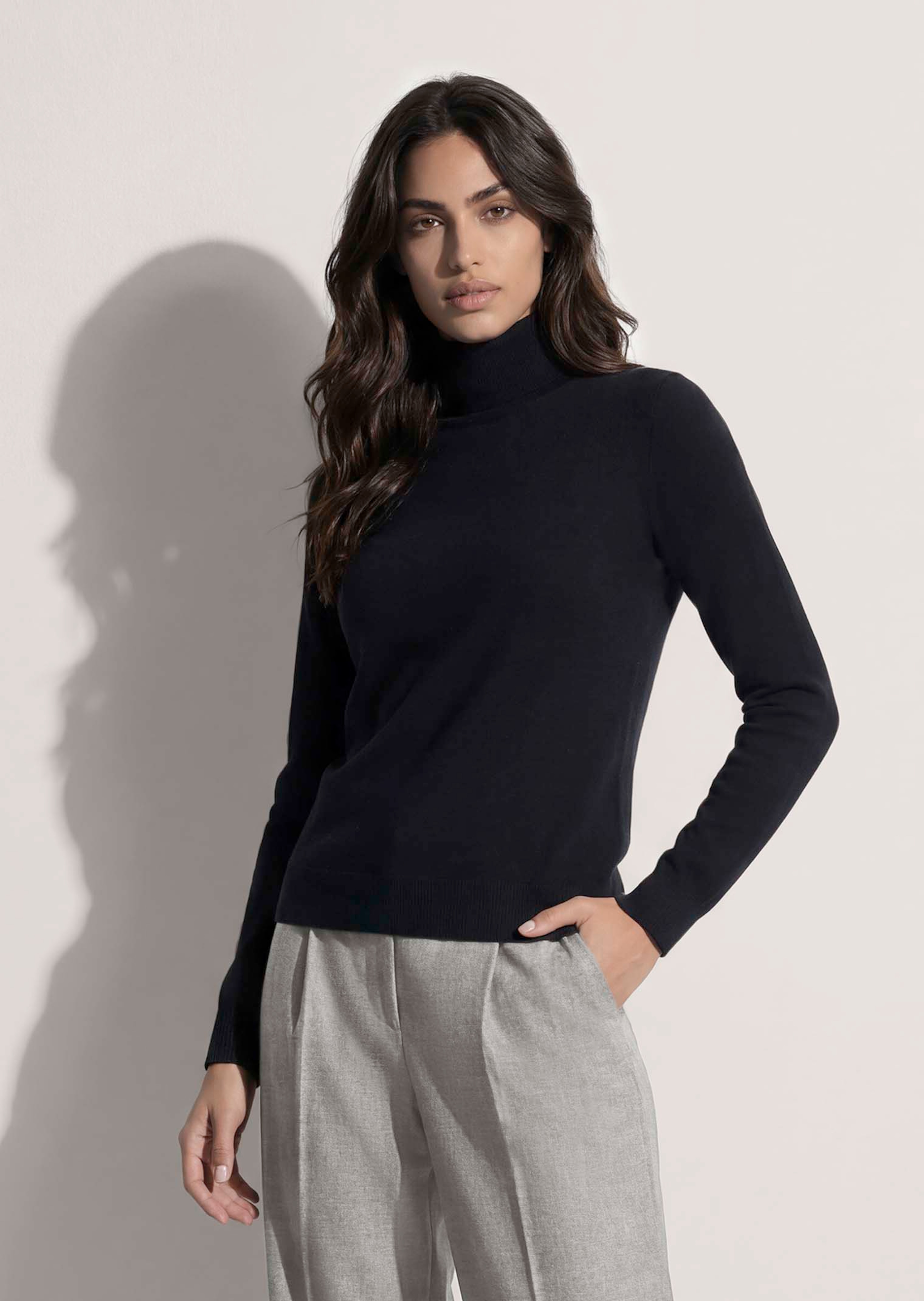 Pull en cachemire à col roulé