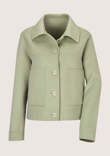 Short woollen jacket with a double-faced finish thumbnail 7