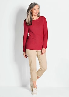 Figurschmeichelnder Pullover aus reiner Baumwolle thumbnail 2