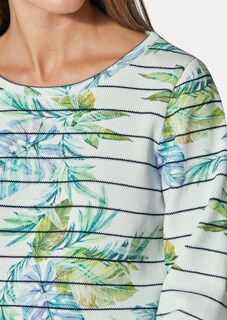 Pullover mit Blätterdruck in Merinoqualität  thumbnail 6