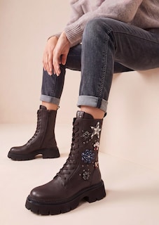 Hohe Boots mit Glitzer-Ornamenten thumbnail 1