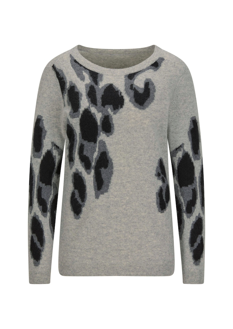 Kaschmirpullover im Leo-Look