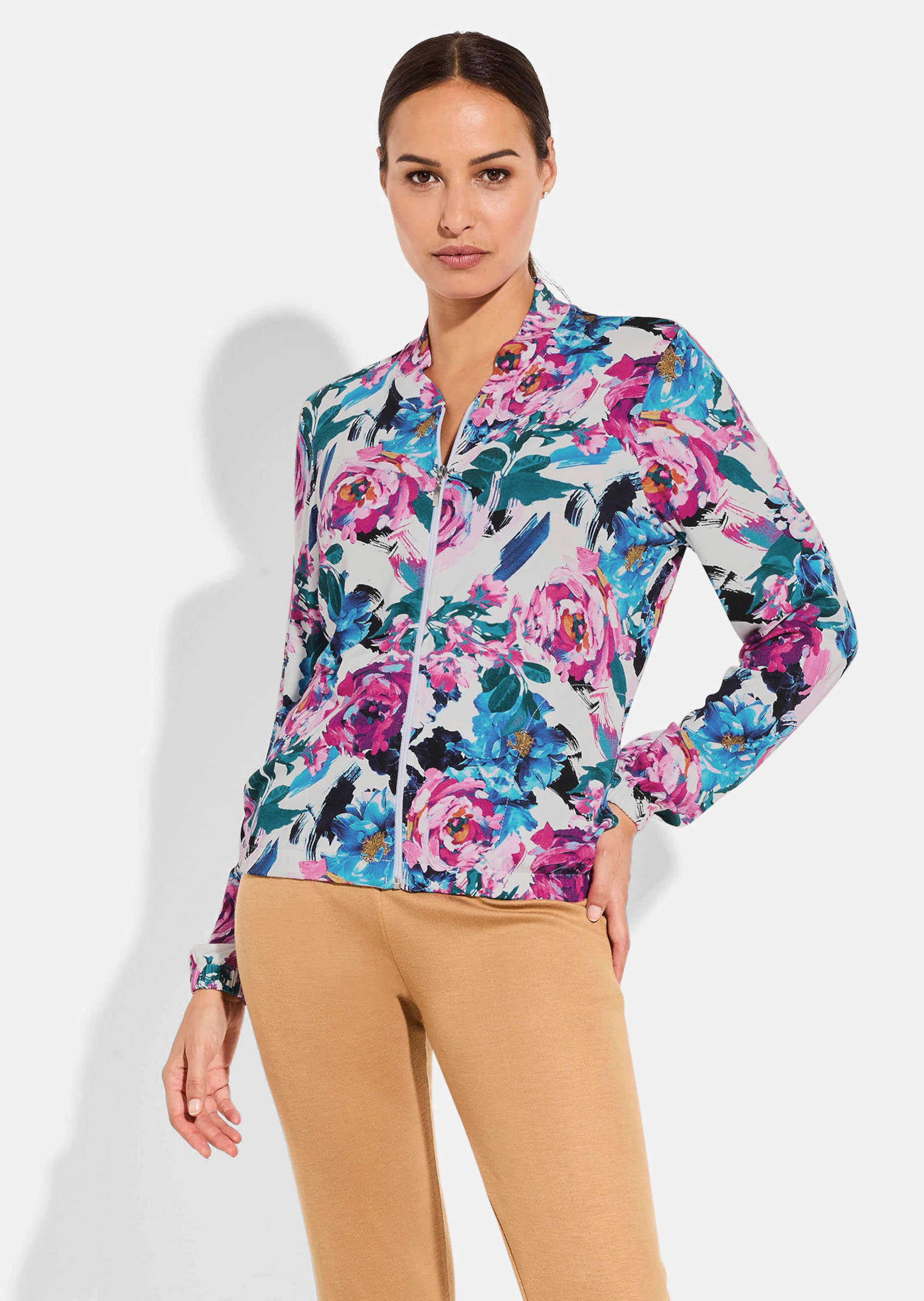 Gemusterte Freizeitjacke im Blouson-Schnitt