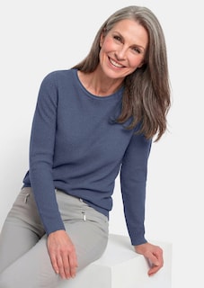 Feiner Strickpullover mit U-Boot-Ausschnitt thumbnail 4