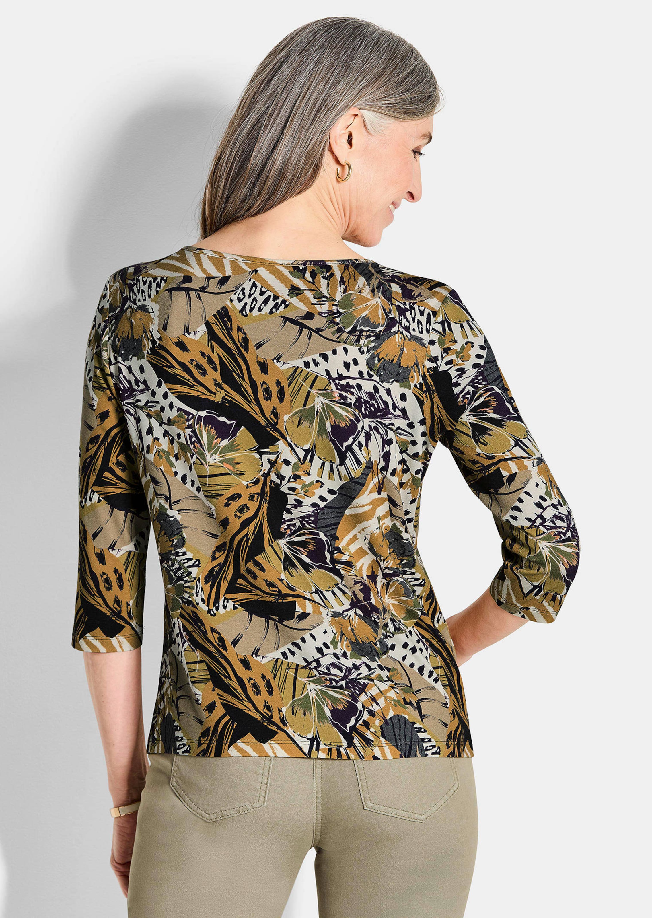 Jersey shirt met dierenprint thumbnail 3