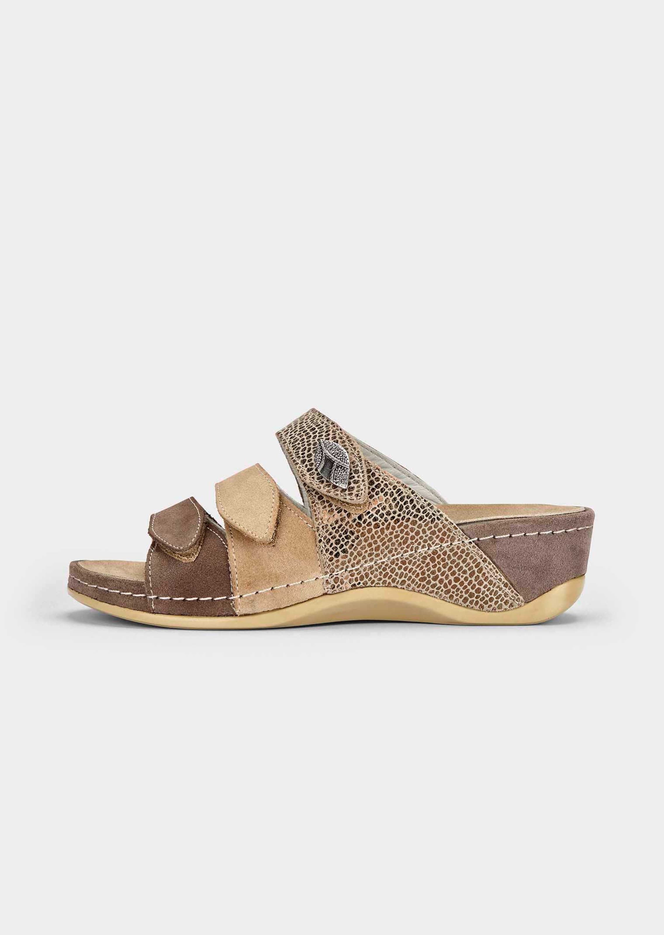 Sandalen van leer met memory voetbed
