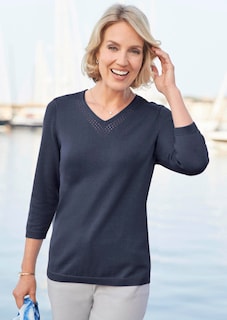 Unkomplizierter Pullover mit V-Ausschnitt thumbnail 5
