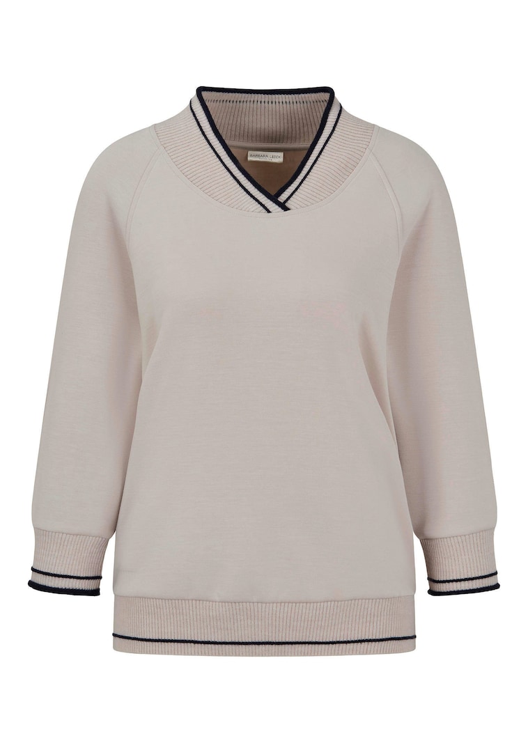 Sweat-shirt avec bordures côtelées sport