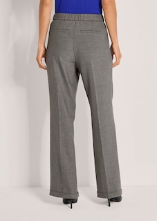 Wide-Leg-Hose mit Zierriegel in Lederoptik thumbnail 4