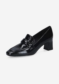 Block-heel leather court shoes thumbnail 1
