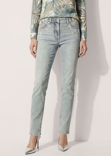 Slim-Jeans mit Strassdetails und modischer Waschung thumbnail 2