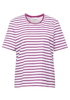 Gestreept shirt met halflange mouwen thumbnail 2