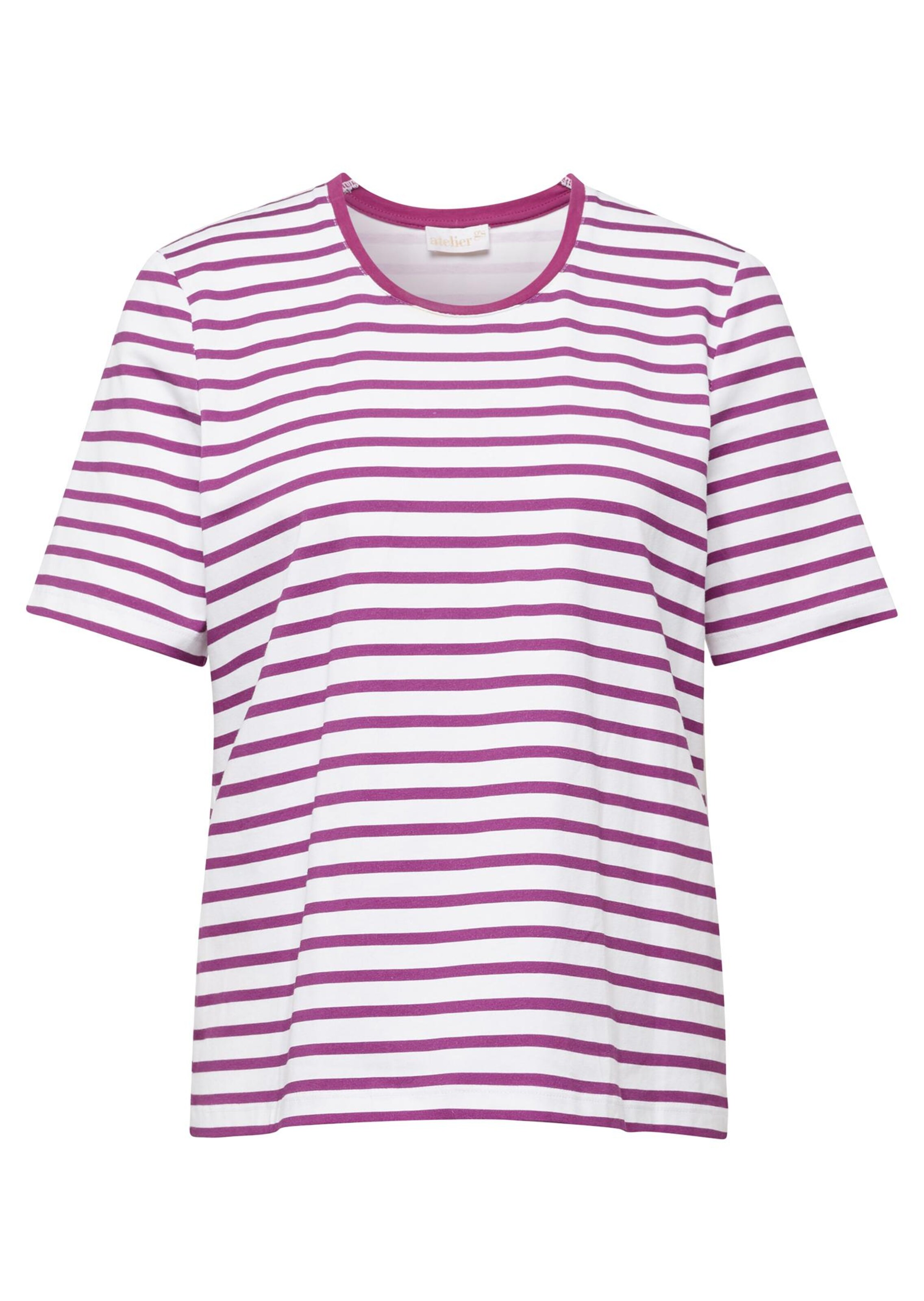 Gestreept shirt met halflange mouwen thumbnail 2