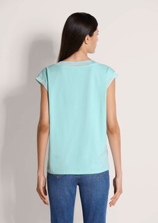 Sleeveless top with a wide ribbed trim thumbnail 4