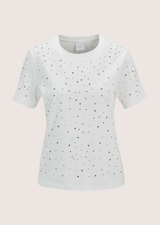 Rundhals-Shirt mit Strass thumbnail 7