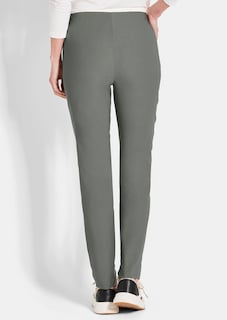 Pantalon en bengaline LOUISA. Coupe ajustée. Intérieur légèrement molletonné. thumbnail 3