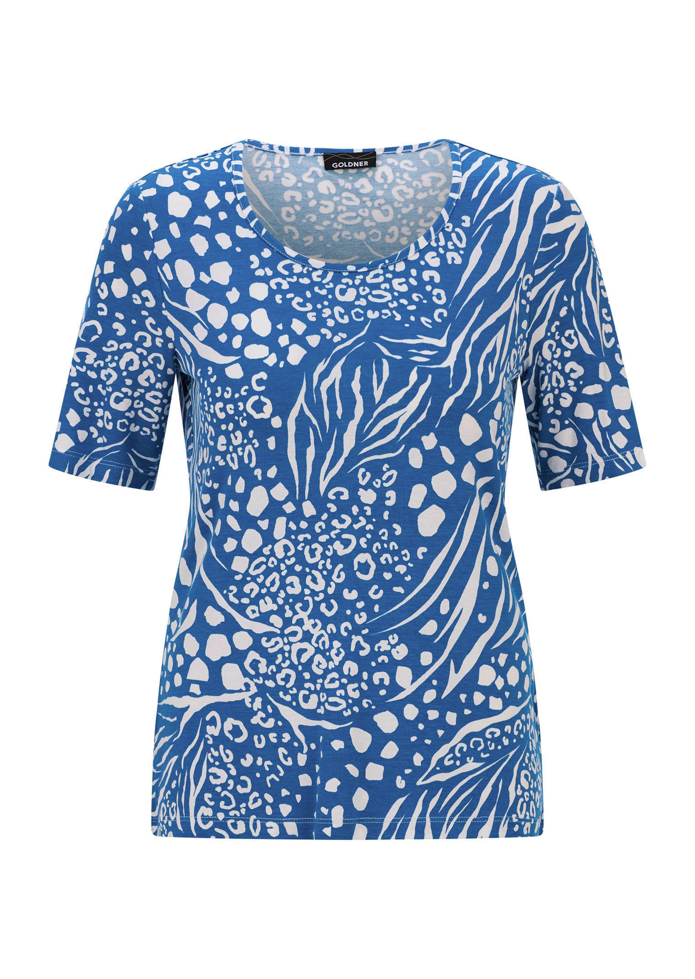 Shirt van viscose met modieuze animalprint