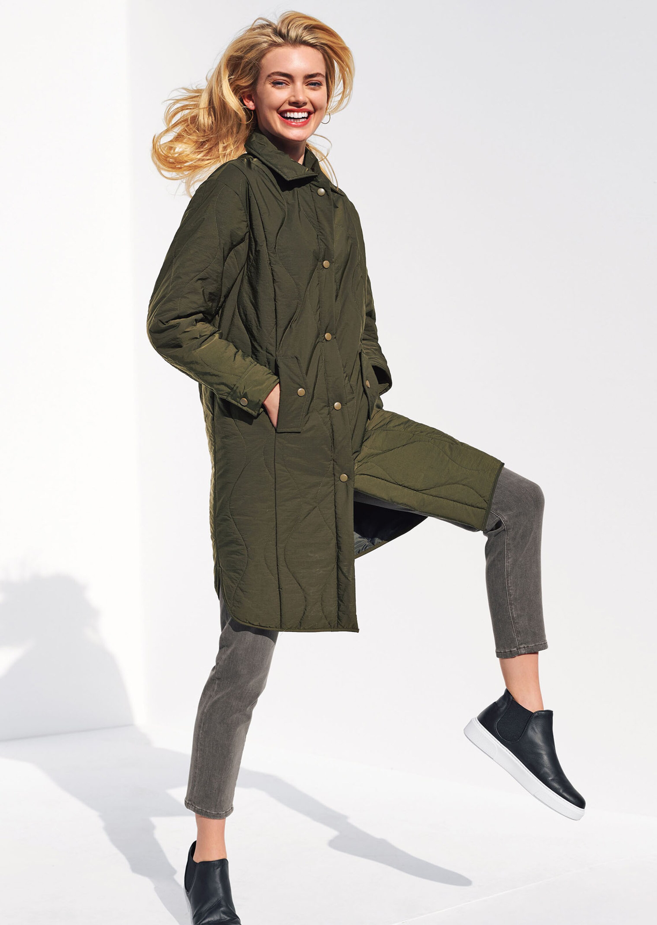 Wärmend wattierte Steppjacke
