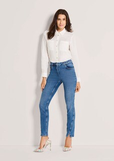 Modische Slim-Jeans mit asymmetrischer Naht thumbnail 3