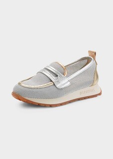 Slipper mit Metallic-Leder und atmungsaktivem Mesh thumbnail 1