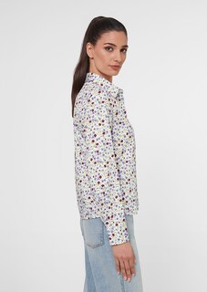 Kurze Boxy-Bluse mit Millefleurs-Print thumbnail 5