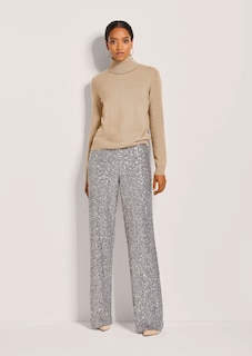 Cashmere roll neck jumper thumbnail 3
