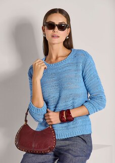 Rundhals-Pullover mit 3/4-Ärmeln thumbnail 5