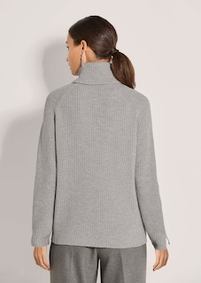 Schimmernder Rollkragen-Pullover mit Raglanärmeln thumbnail 4