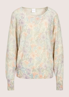 Kaschmirpullover mit pastelligem Blütenprint thumbnail 7