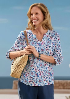 Viskose-Bluse mit Blumenmuster thumbnail 7