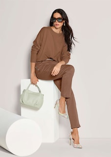 Kurzer Oversize-Pullover mit Kaschmir thumbnail 5