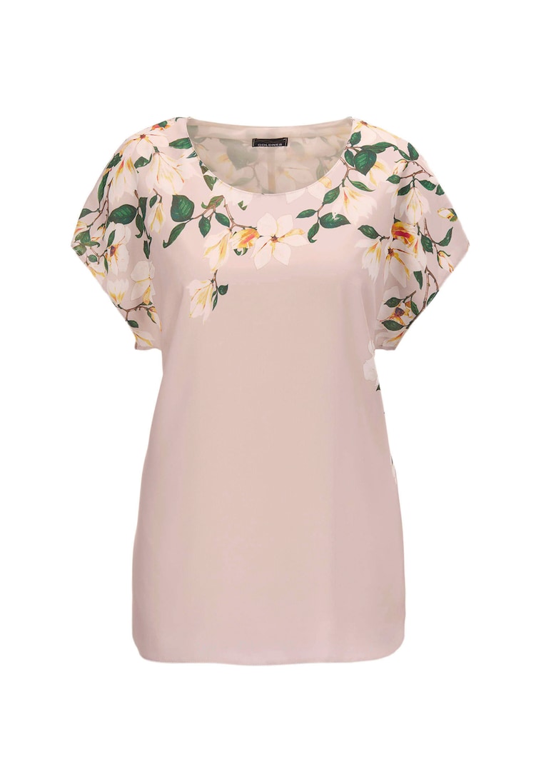 Luftige Chiffonbluse mit floralem Druck